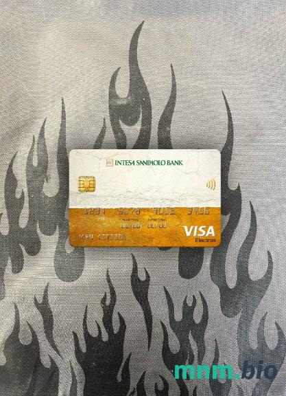 Slovenia Intesa Sanpaolo bank, Poslovalnica Koper bank visa elecron card wygląd fotograficzny skan PSD + zdjęcie